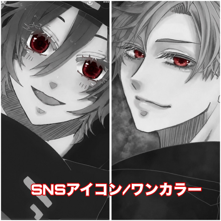 SNSアイコン描きますワンカラーで卵価格で描かせていただきます