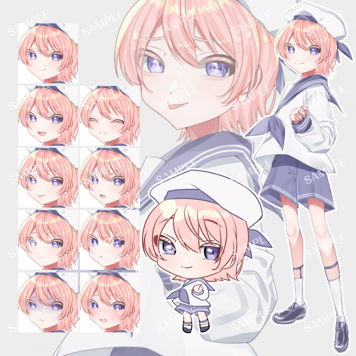 セーラー服の子 表情9種 Sdキャラ付きセーラー服の子 キャラクター つなぐ