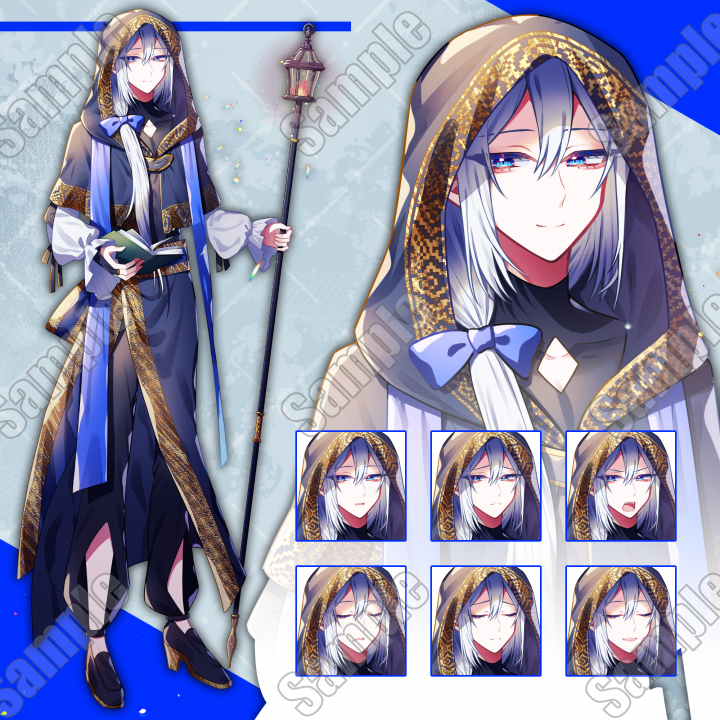 魔術師の男性魔術師 長髪 男性 ローブ 魔法使い 杖| キャラクター ｜つなぐ