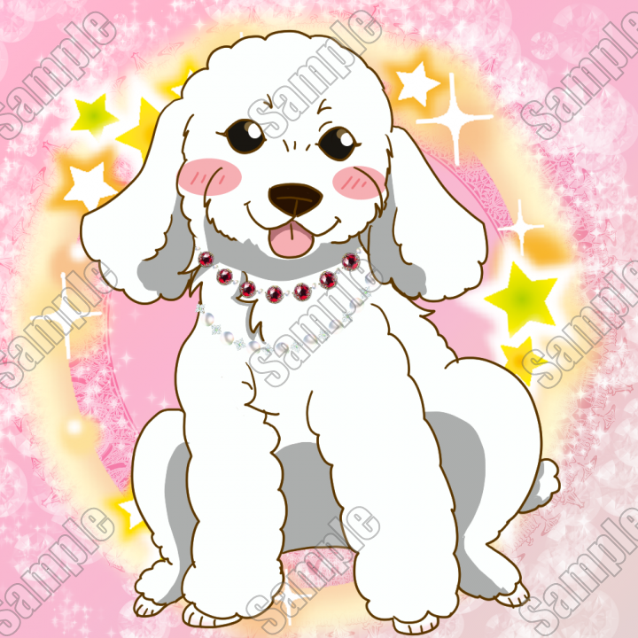 犬 白トイプードル アイコン 動画使用可 犬 トイプードル アイコン 動画使用 キャラクター つなぐ