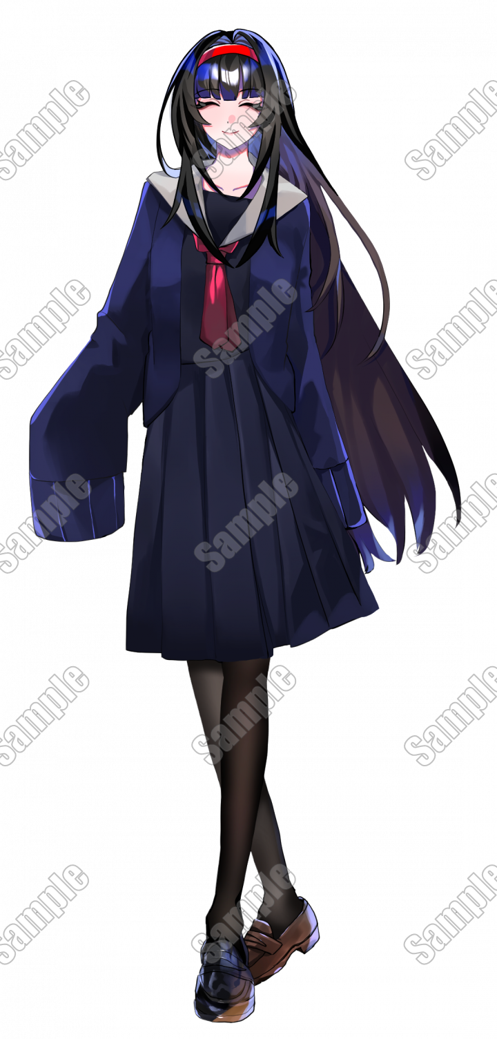 セーラー服の少女PSD（赤面 ・青ざめ ・血液・汗差分あり