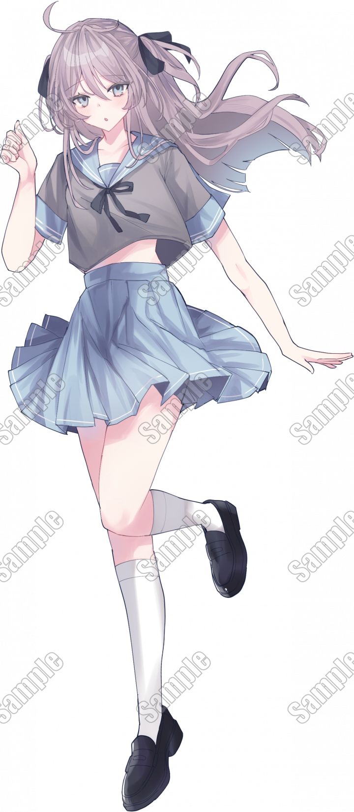 ツヅキエイミ　鉛筆画 女の子 セーラー服 サイン入り ツヅキエイミ 鉛筆画 女の子 セーラー服 サイン入り