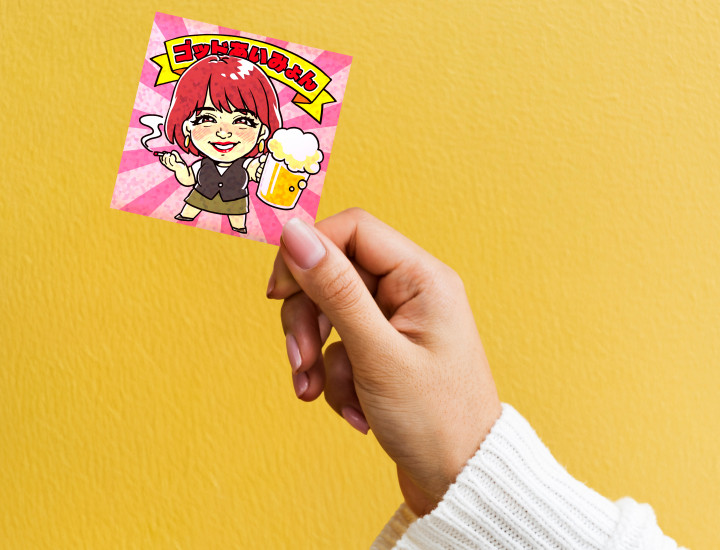 ビックリマンシール風の似顔絵イラストお描きします！アイコンや