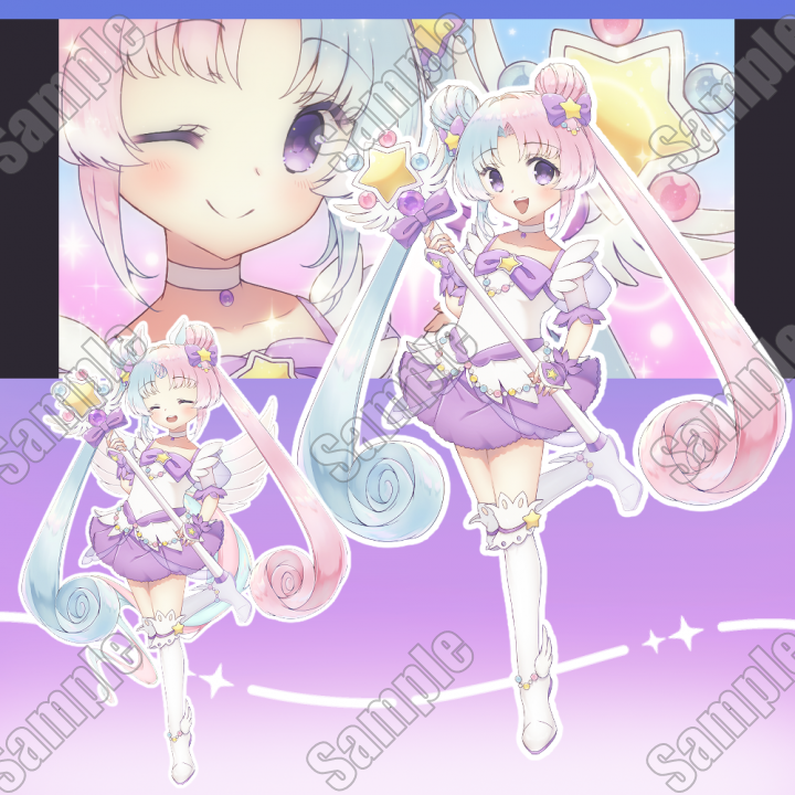 魔法少女／Adopt19【PNG＋PSD】PSDで自由に組みかえできます