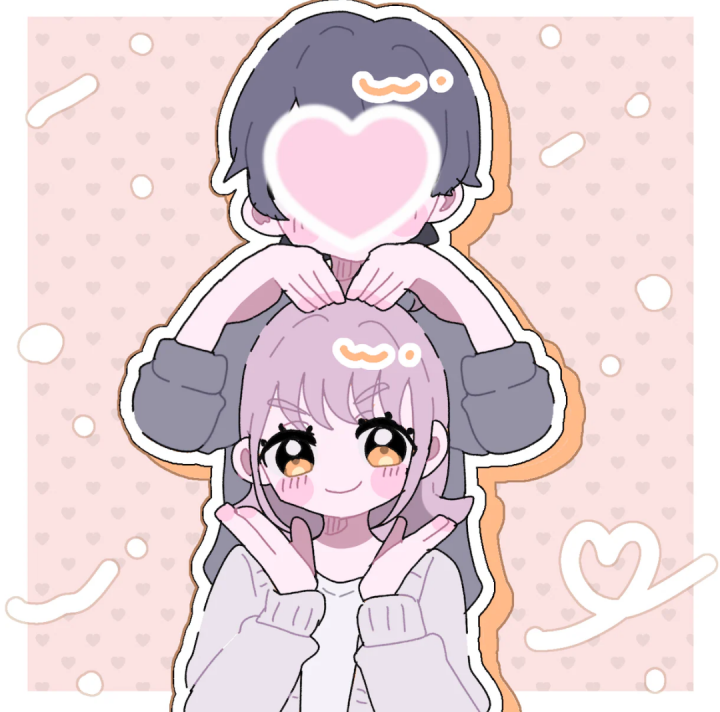 KKさま専用_夢を共有するふたりのイラスト画 カップル(夢絵)イラスト描きます！低価格でアイコンや全身絵を描きます