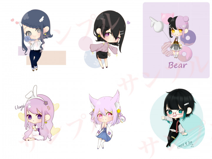 ちびキャラ Sd イラスト描きます 可愛い2頭身描けます イラスト制作 つなぐ